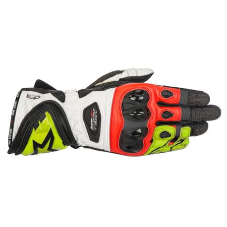 Alpinestars Handske Supertech 2 Svart/Vit/Röd/Fluo