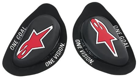 Alpinestars Knäpuck Svart/Röd Logga