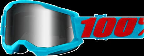 100% Strata 2 Goggles Blue/Turquise Summit Mirror Silver